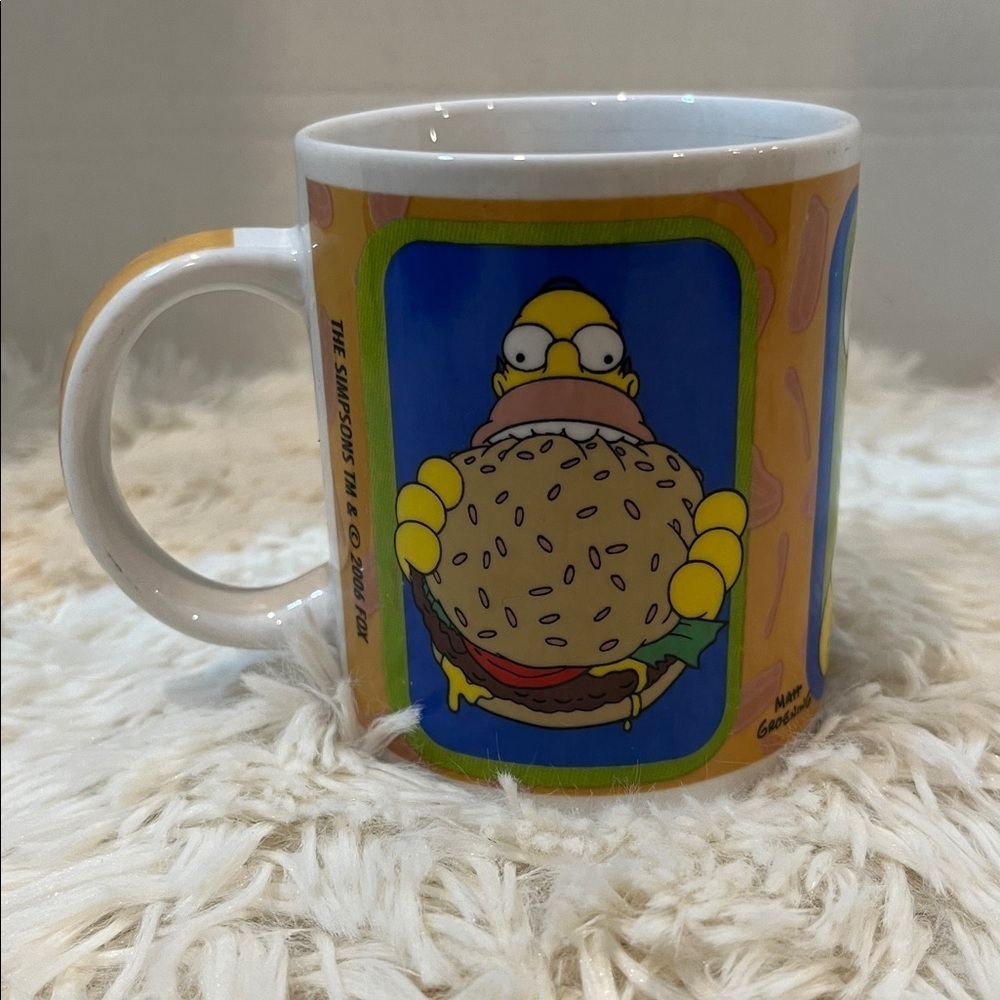 The Simpsons Homer BBQ Burger mug. 2006 Fox vintage